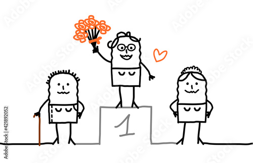 Cartoon Grand-Mothers, the Best one the podium
