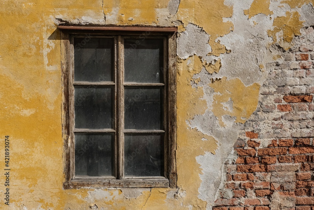 old window in wall