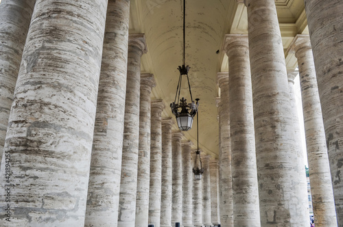 Colonnade of St. Peter's Basilica in Vatican