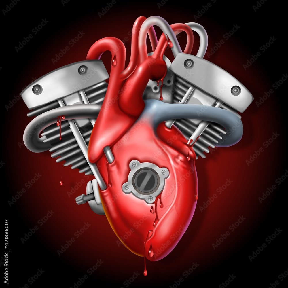 Obraz premium motore nel cuore