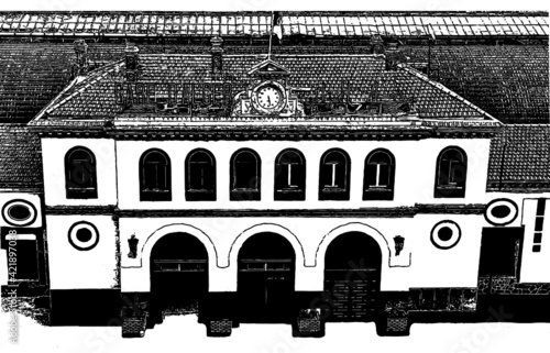 Alger train station(gare de Alger).Central train station of Algier. The SNTF a state-owned company currently has a monopoly over Algeria's network of 3,973 km