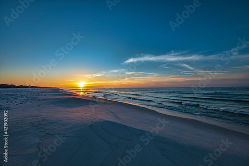 sunset on the beach