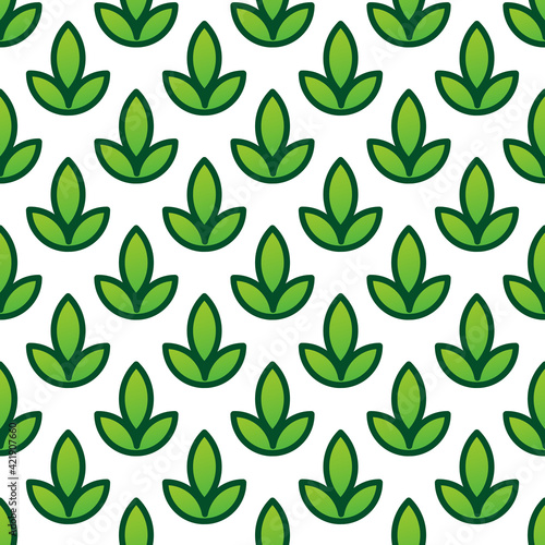 Vector illustration of geometric leaves seamless pattern. Floral organic background. Ornament can be used for gift wrapping paper, pattern fills, web page background,surface textures and fabrics.