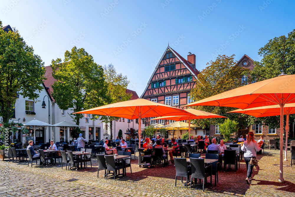 Fototapeta premium Marktplatz, Rheda Wiedenbrueck, Nordrhein-Westfalen, Deutschland 