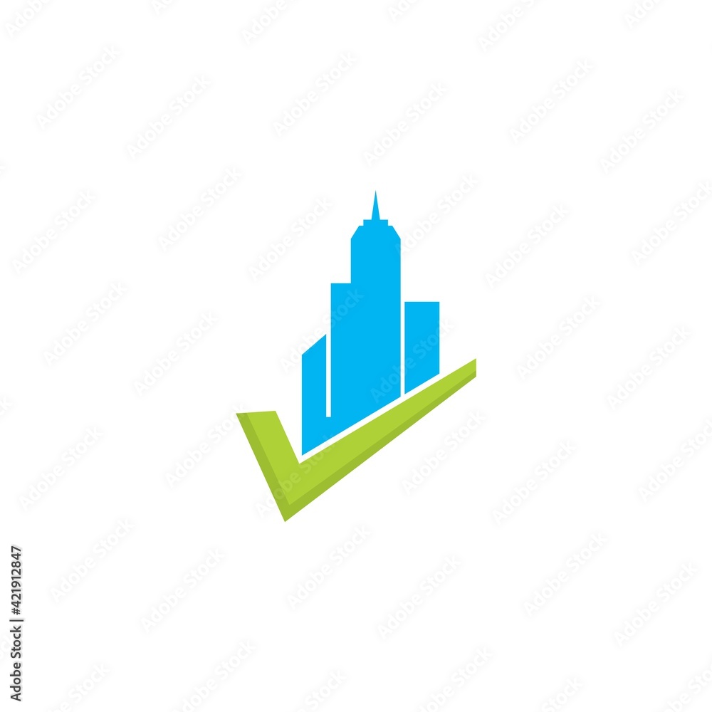 City check logo vector icon illustration