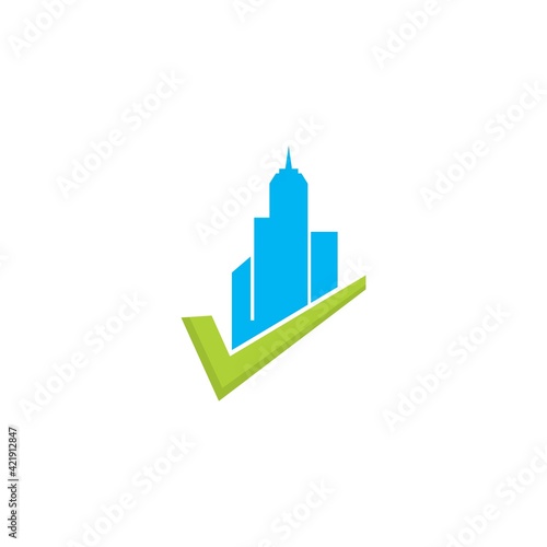 City check logo vector icon illustration