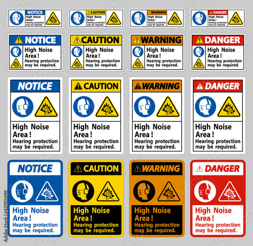 High Noise Area Hearing Protection May Be Required
