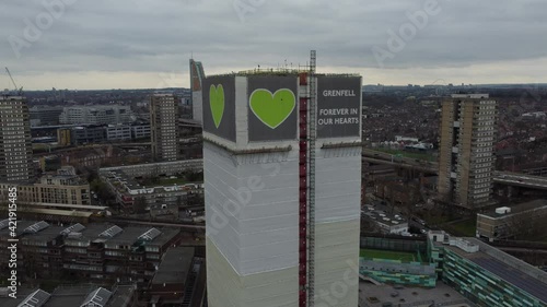 Grenfell Tower is a derelict 24-storey residential tower block in North Kensington in London, England