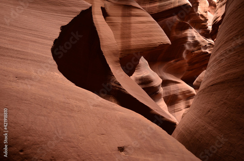 Lower Antelope Canyon Made of Red Rock in Arizona