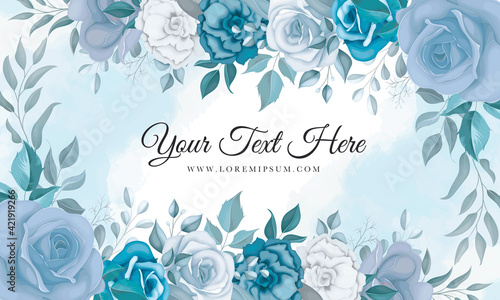 Beautiful blue flower background