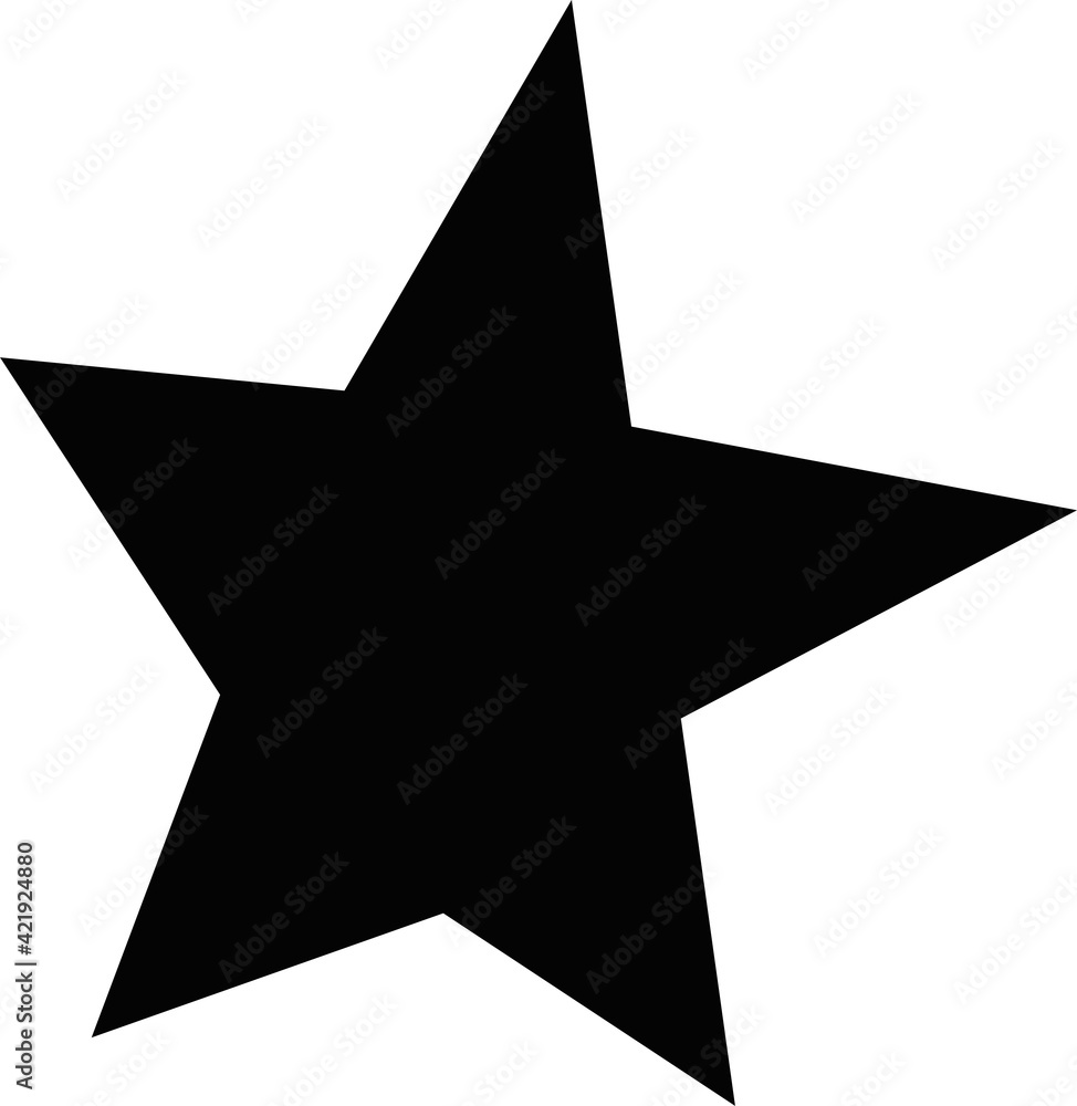 Vector illustration of black silhouette of a star Vector illustration of black silhouette of a star