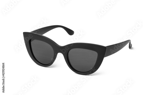 Cat Eye Sunglasses Black Isolated