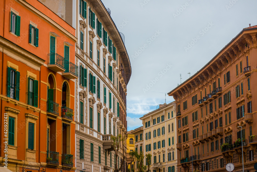 beautiful italy houses in the ancient city of rome beautiful colors and ...