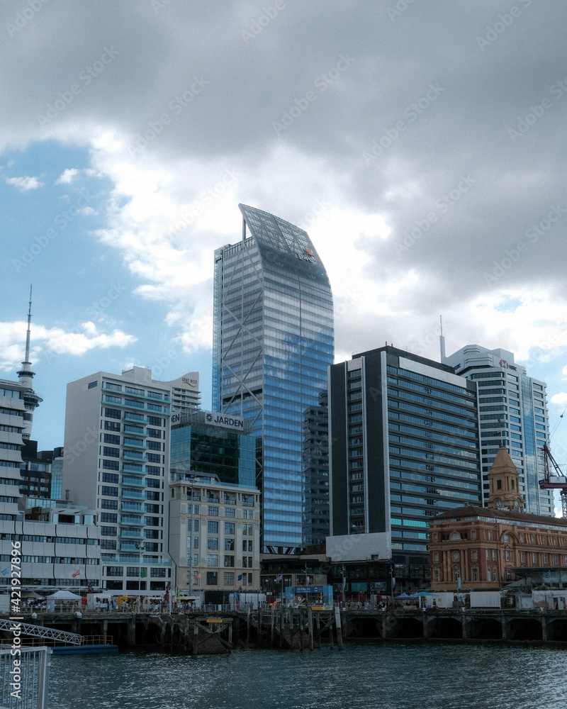 View of Auckland City from the pier