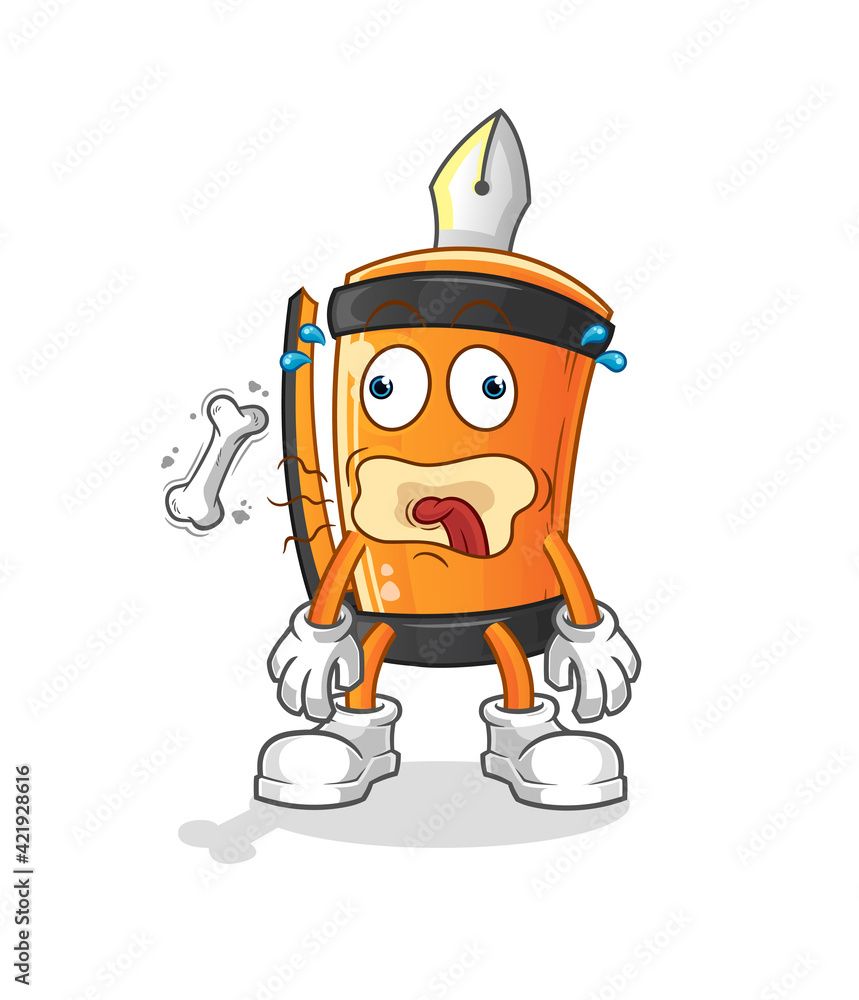 pen burp mascot. cartoon vector pen burp mascot. cartoon vector