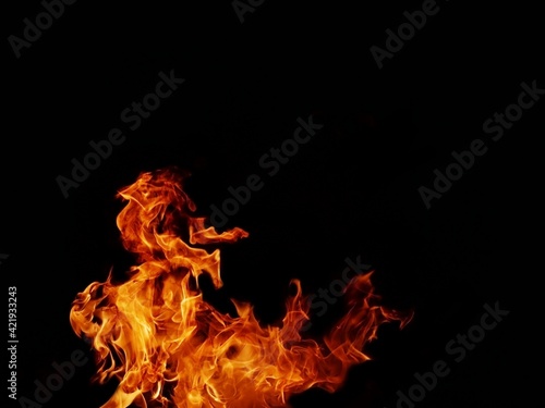 Abstract blaze fire flame texture for banner background. © sainan