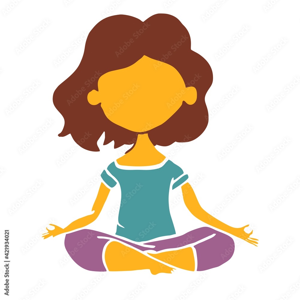 Icon of a woman doing yoga exercises