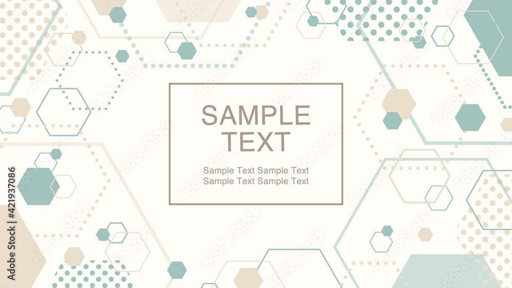 フラットデザインフレーム 六角形 Stock Vector Adobe Stock