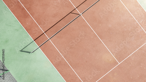 Tennis court from the above. Tennis court texture. Tennis background © Ruslan Shevchenko