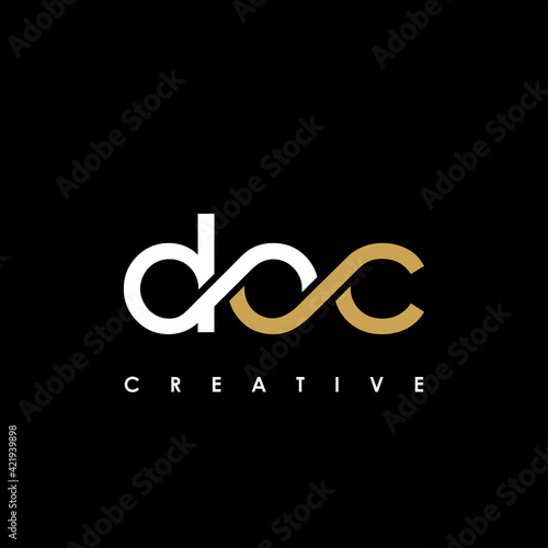 DOC Letter Initial Logo Design Template Vector Illustration