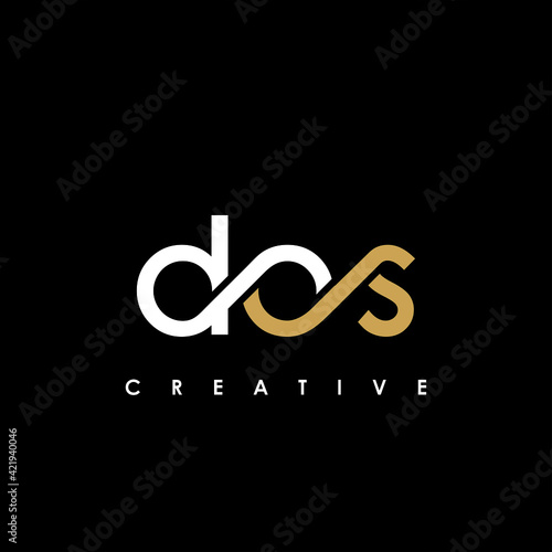 DOS Letter Initial Logo Design Template Vector Illustration