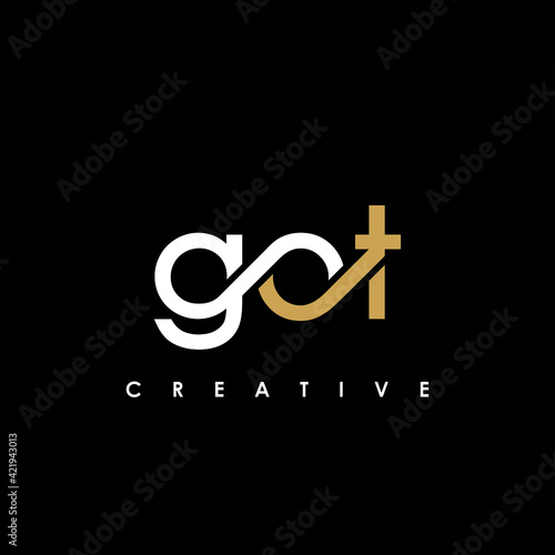 GOT Letter Initial Logo Design Template Vector Illustration