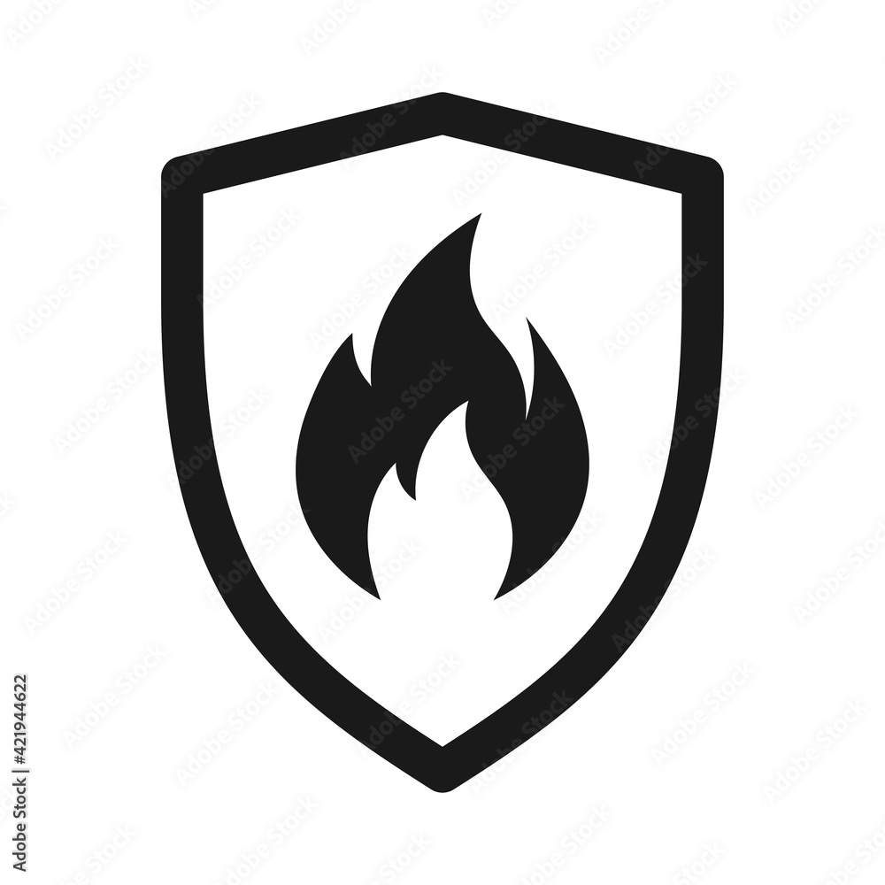 Shield with fire sign. fire shield Vector icon. Vector shield icon. Protection icon. Shield vector icon. Shield with fire sign. fire shield Vector icon. Vector shield icon. Protection icon. Shield vector icon.