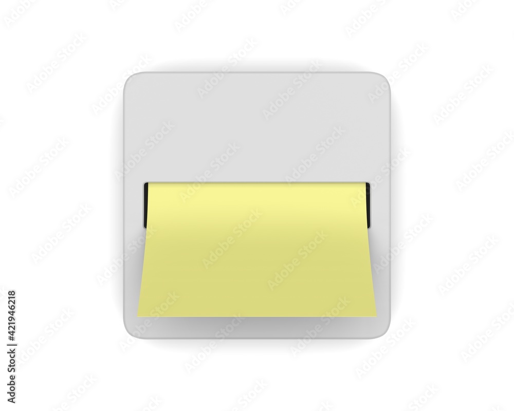 Blank Pop Up Sticky Notes Dispenser For Branding Mockup Template, 3d render illustration. Blank Pop Up Sticky Notes Dispenser For Branding Mockup Template, 3d render illustration.