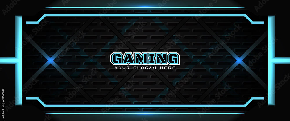 Premium PSD  Modern gaming  banner