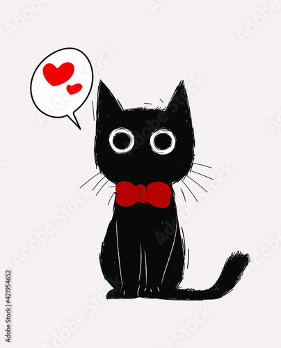 Cute cat icon symbol logo vector illustration. Pet animal character.