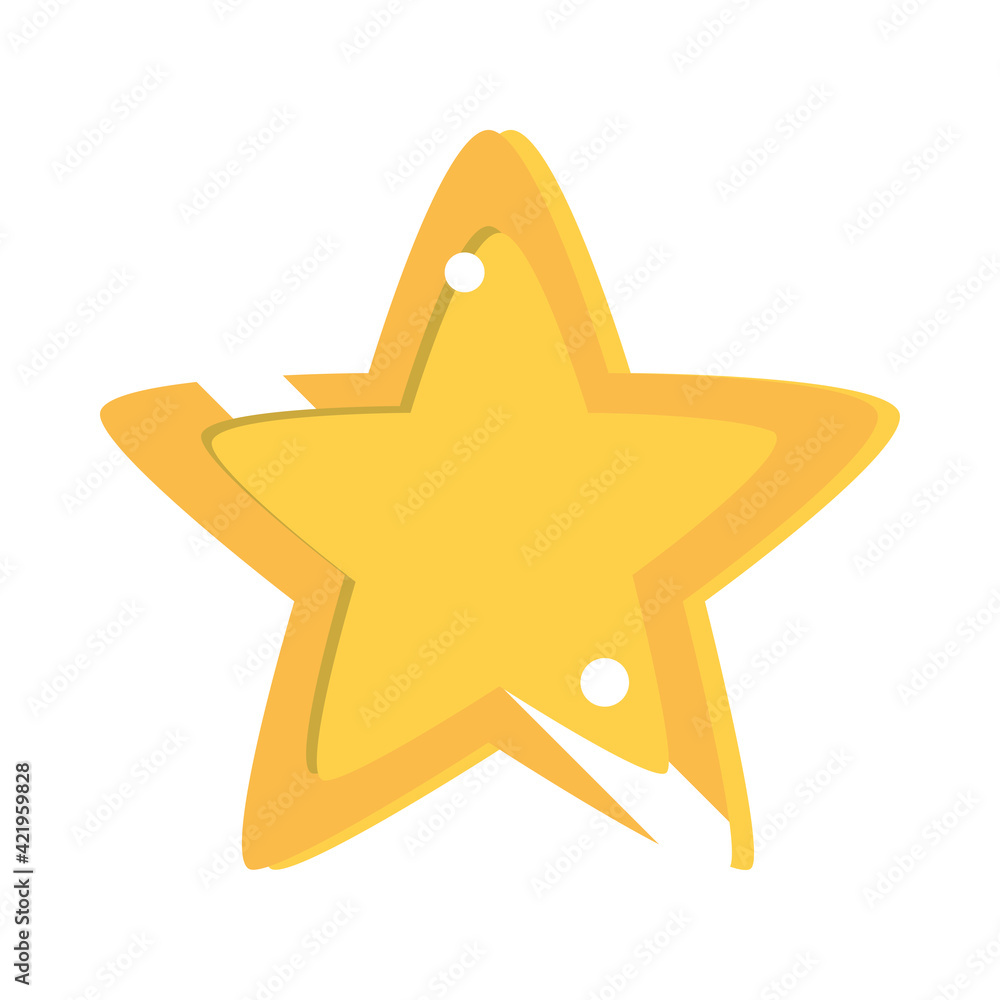 Obraz premium glowing star cartoon