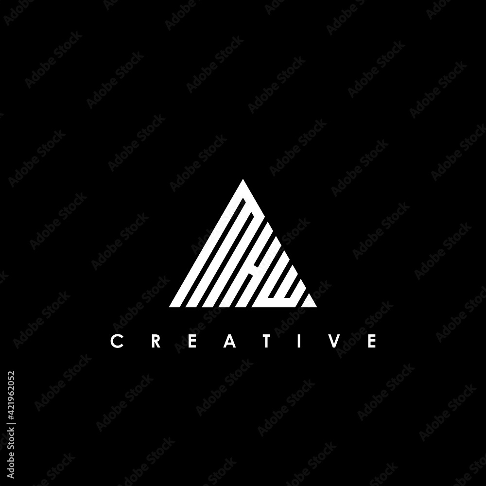 MHW Letter Initial Logo Design Template Vector Illustration MHW Letter Initial Logo Design Template Vector Illustration