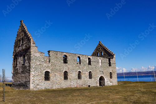 Visingso, Sweden The ruin of the  Visingsborg fortress on a sunny day.