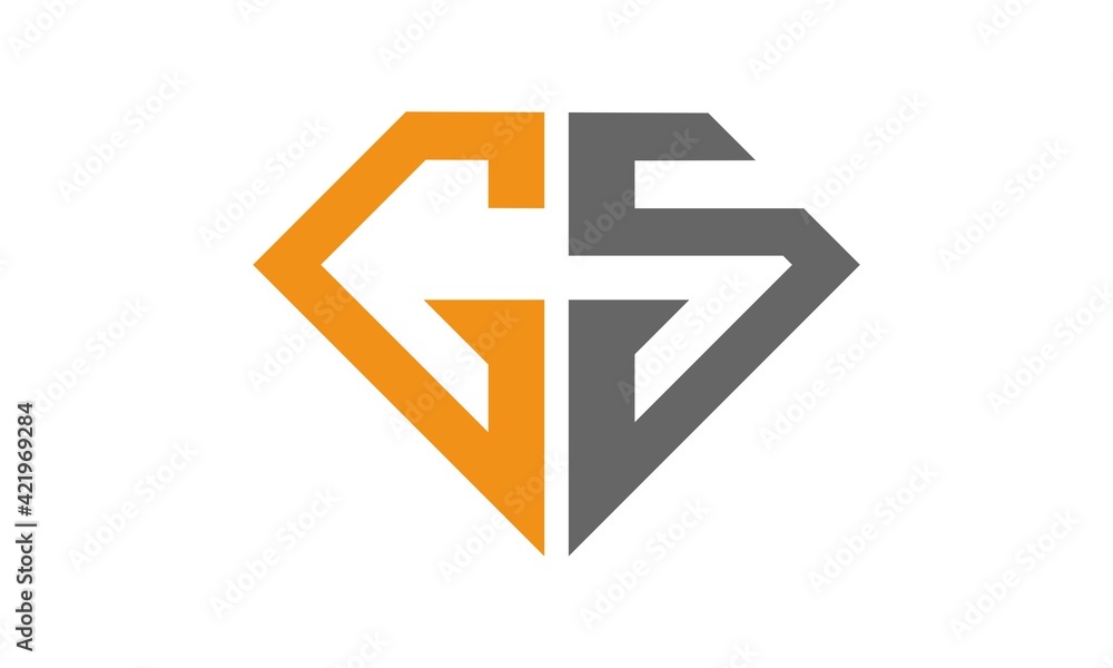 GS letter diamond logo GS letter diamond logo