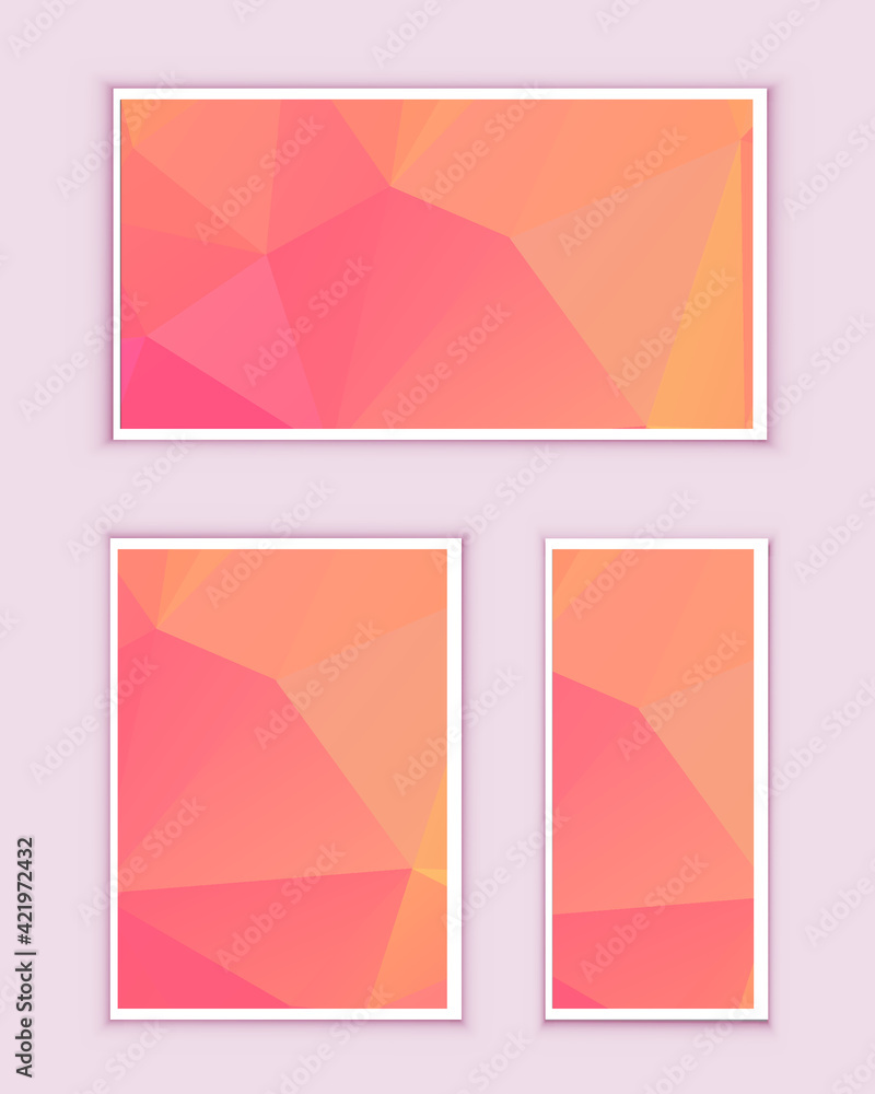 Fototapeta premium Polygonal Mosaic Background, Low Poly Style, Vector illustration, Business Design Templates