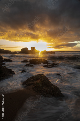 Sunset at Torres Vedras, one of the most beautiful places in Portugal coastline. © Ricardo