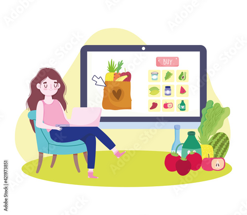 ordering grocery online
