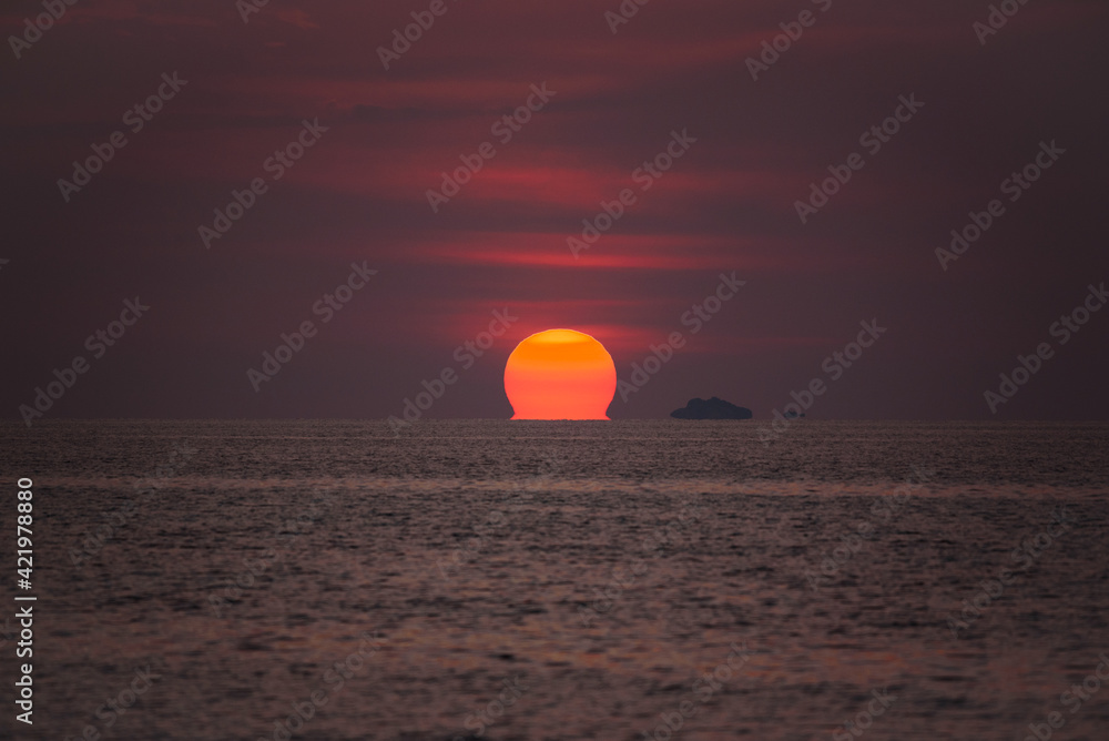Beautiful sunset at Lipe, island, Thailand Beautiful sunset at Lipe, island, Thailand