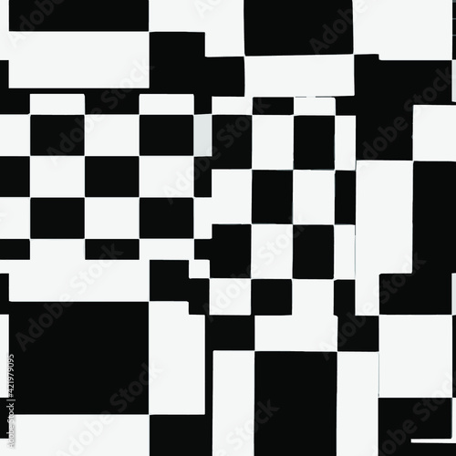 Black and white mandala. seamless geometric pattern.