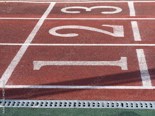 school stadium road markings line