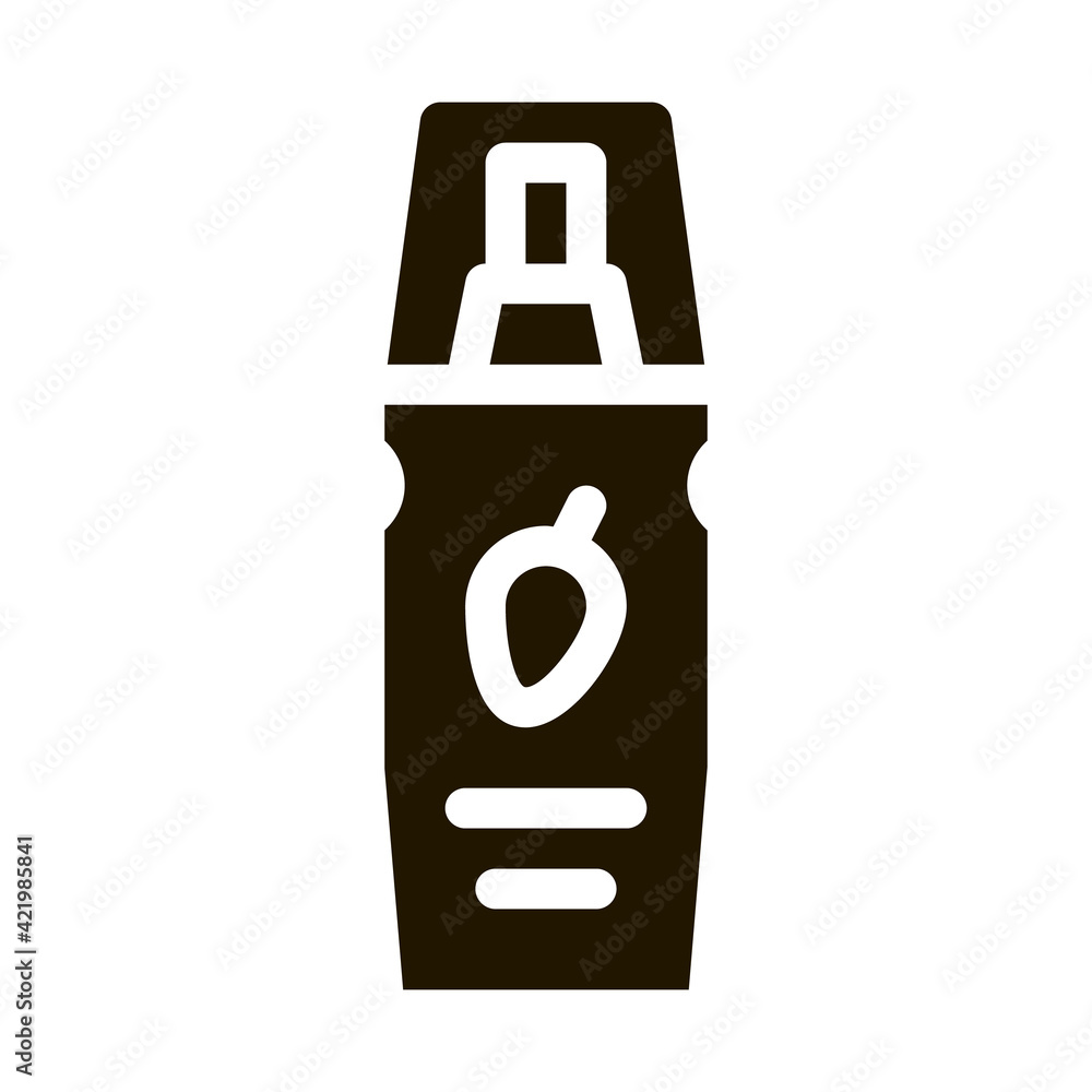 Fototapeta premium Sex Grease Bottle Icon Vector Glyph Illustration