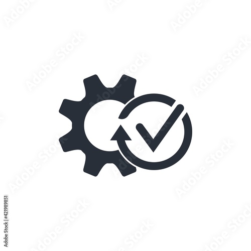 Approval mechanism. Vector illustration isolated on white background.