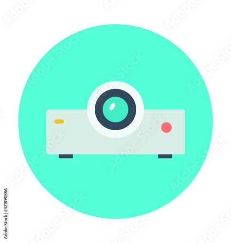 Projector Colored Vector Icon