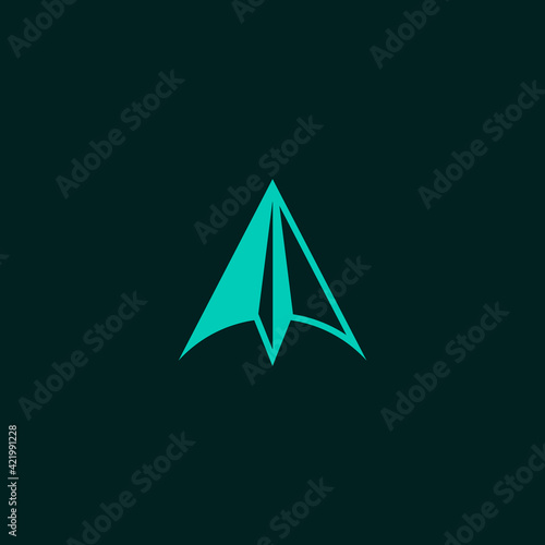 cool paper plane logo