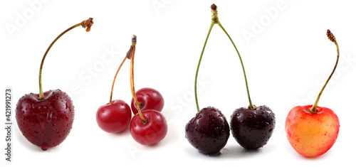 Different color cherries set