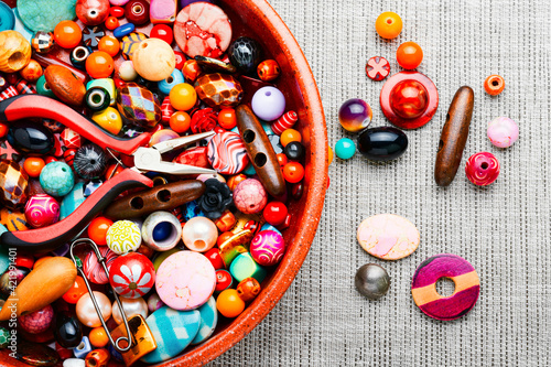 Fotografie Bead jewelry making