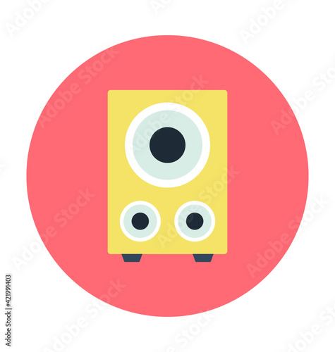 Speaker Colored Vector Icon