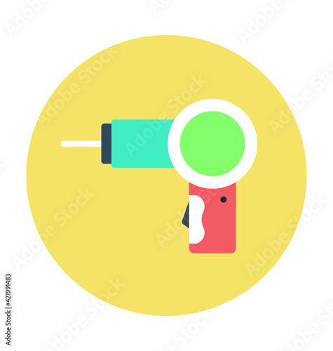 Gimlet Machine Colored Vector Icon