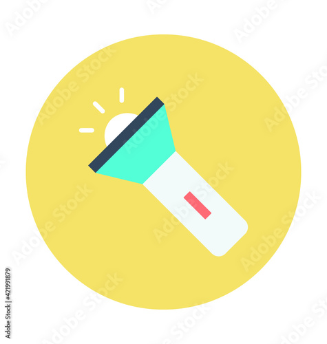 Torch Colored Vector Icon