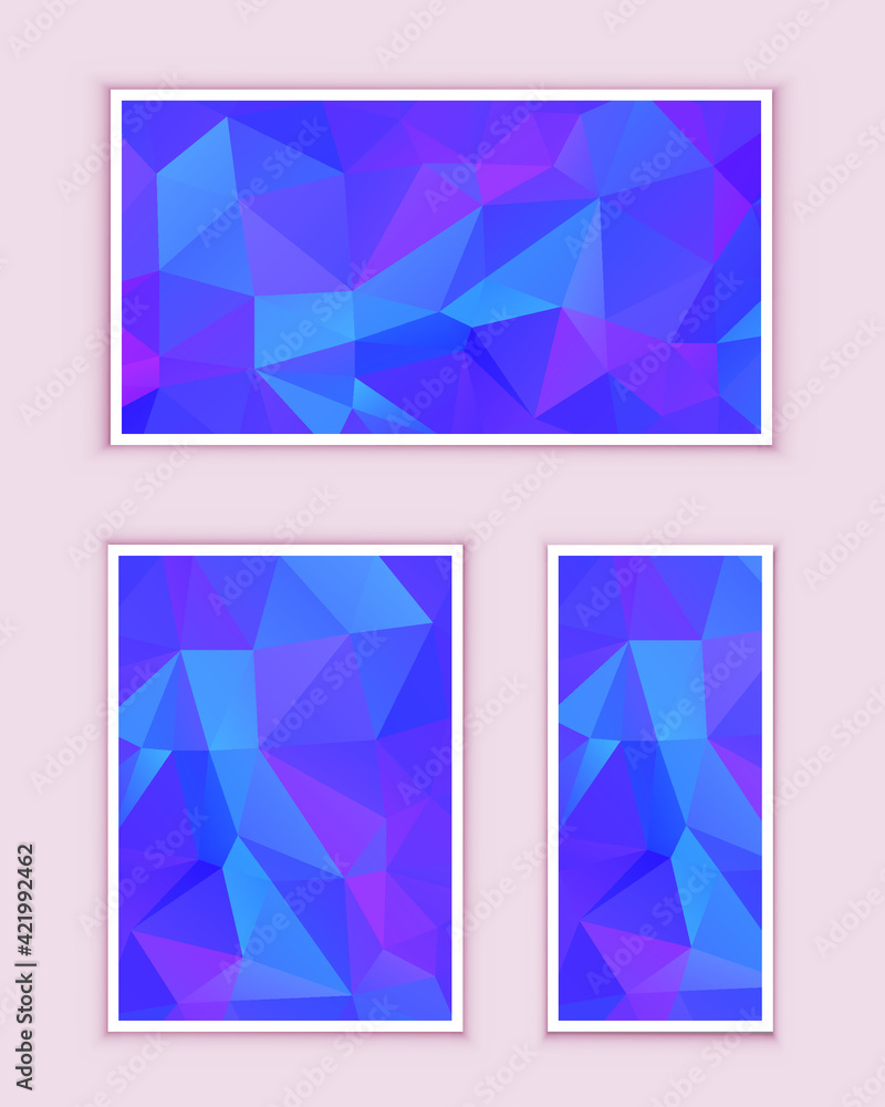 Fototapeta premium Polygonal Mosaic Background, Low Poly Style, Vector illustration, Business Design Templates